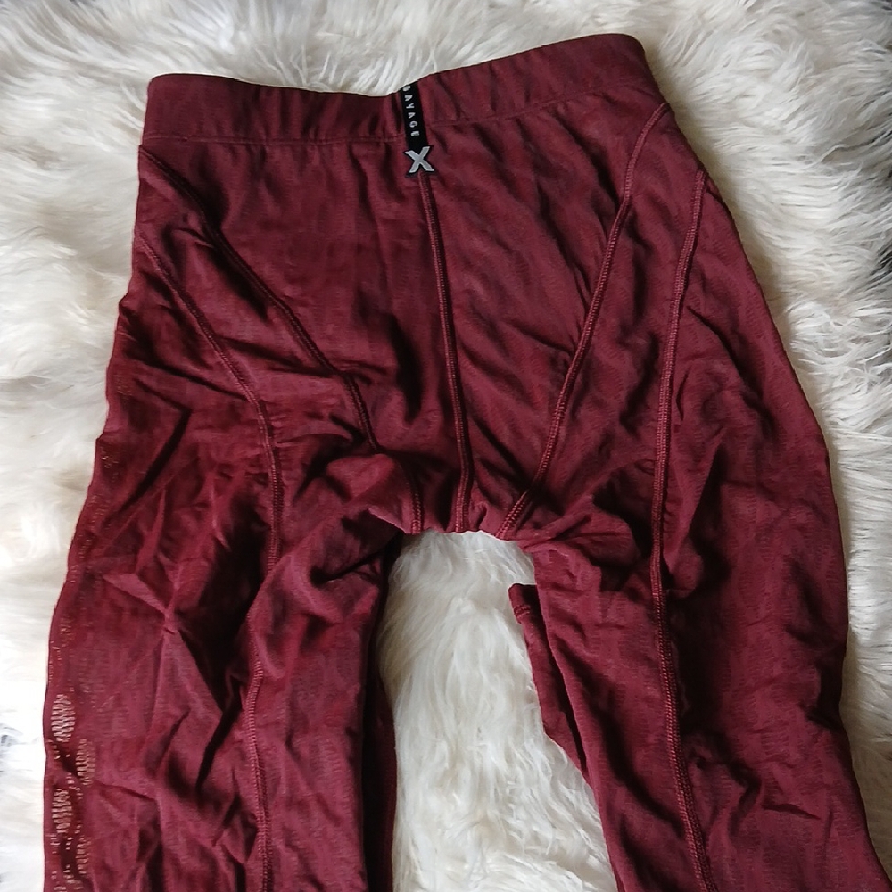 Fenty Beauty Red Leggings with Elastic Waistband - Picture 4 of 11